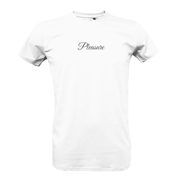 Tričko s potiskem Pleasure white/black